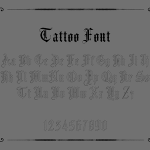 Callimaya Tattoo Font Outline